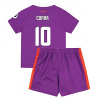 Maglia Calcio Wolves Matheus Cunha #10 Terza Divisa Bambino 2024-25 Manica Corta (+ pantaloncini)